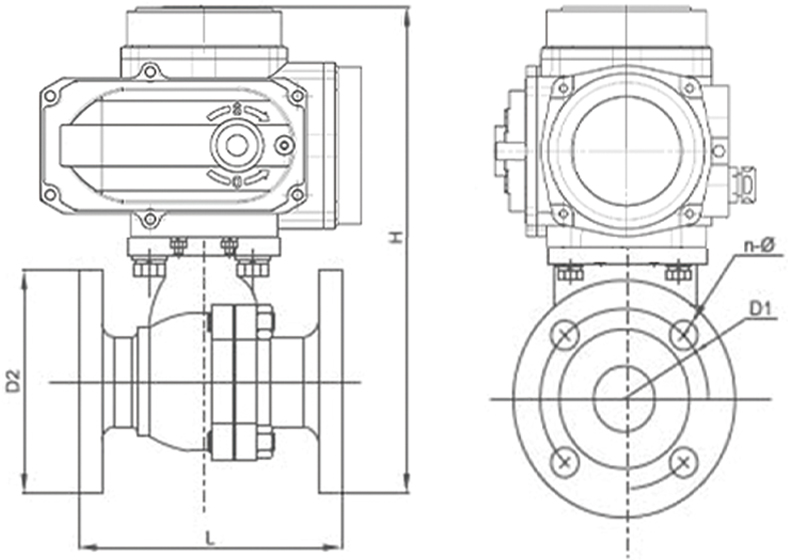 Q941F-16C电动法兰球阀结构图.jpg Q941F-16C电动法兰球阀结构图.jpg