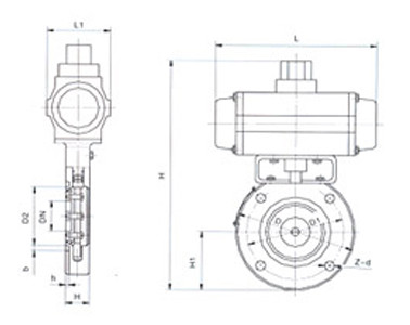 气动真空蝶阀(图1) 气动真空蝶阀(图1)